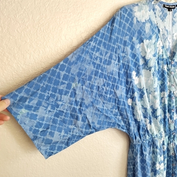 Tolani Collection Thalia Maxi boho button down floral Dress sz S - Picture 4 of 9